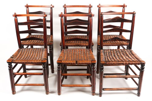 Lot 342 - A set of six early 19th-century Macclesfield...