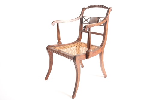 Lot 125 - A Regency mahogany open armchair. With...
