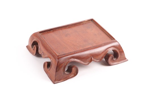 Lot 282 - A Chinese Huang Huali stand, 20th century, of...