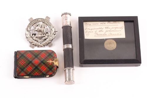 Lot 500 - Scottish Interest. A miniature ebony and...