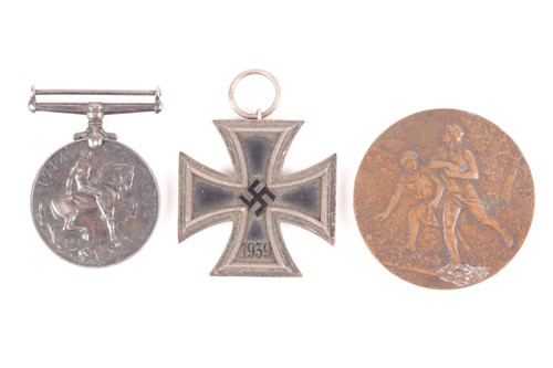 Lot 383 - A German iron cross, second class, a British...