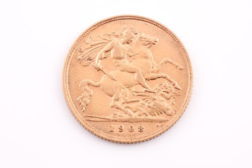 Lot 246 - A George V half sovereign, 1908.