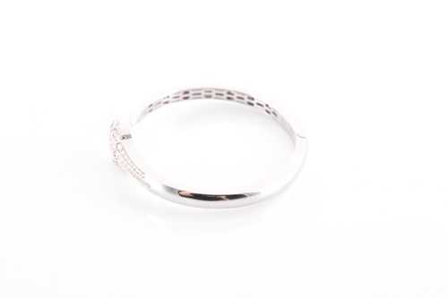 Lot 132 - Bulgari. An 18 carat white gold, sapphire and...