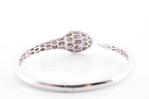 Lot 132 - Bulgari. An 18 carat white gold, sapphire and...