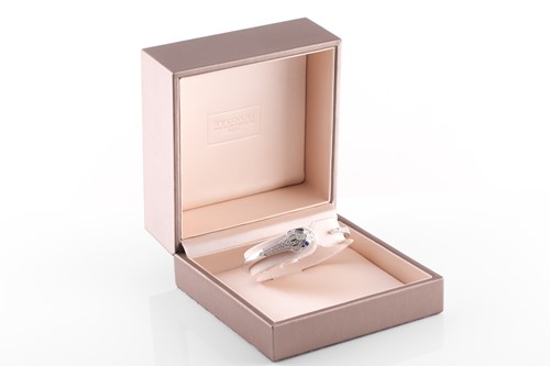 Lot 132 - Bulgari. An 18 carat white gold, sapphire and...