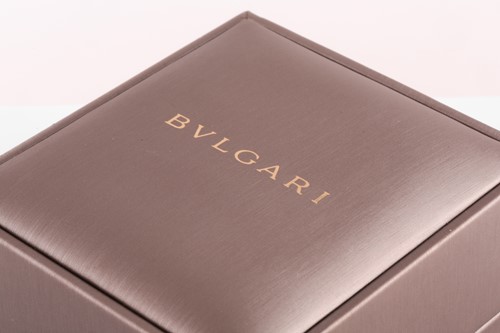 Lot 132 - Bulgari. An 18 carat white gold, sapphire and...