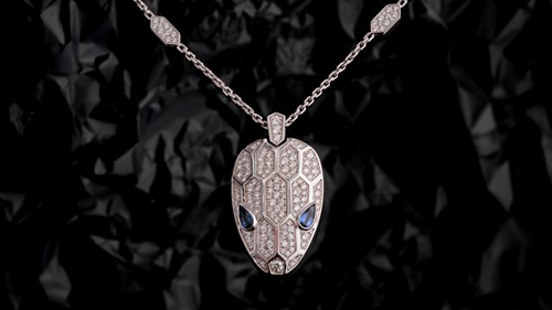 Lot 176 - Bulgari. An 18 carat white gold, sapphire and...