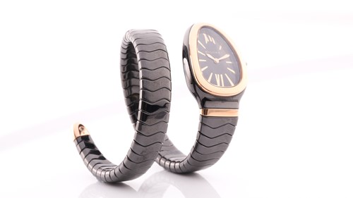 Lot 16 - Bulgari. A lady’s Serpenti Spiga single spiral...