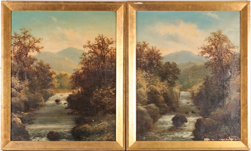 Lot 8 - Roberto Marshall (1849-1926), two landscapes,...