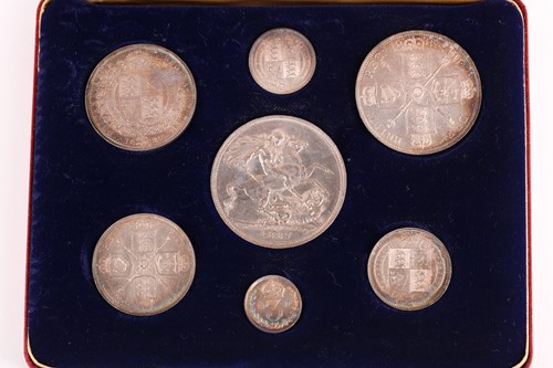 Lot 311 - A Victorian Jubilee issue seven coin set, 1887,...