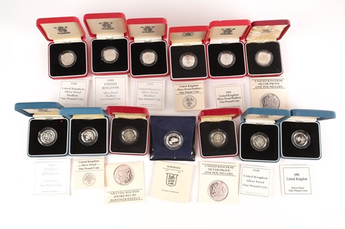 Lot 334 - Elizabeth II - 5 x silver proof piedfort £1,...