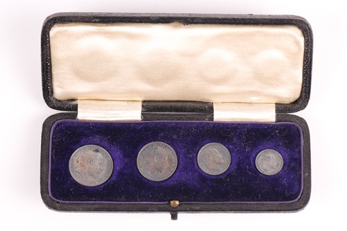 Lot 336 - Edward VII Maundy money, 1907, in original...