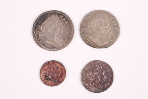 Lot 347 - William & Mary Maundy set, 1694, 4d - 1d, VF+