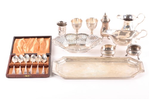 Lot 332 - A German (800) silver oval bonbon basket and...