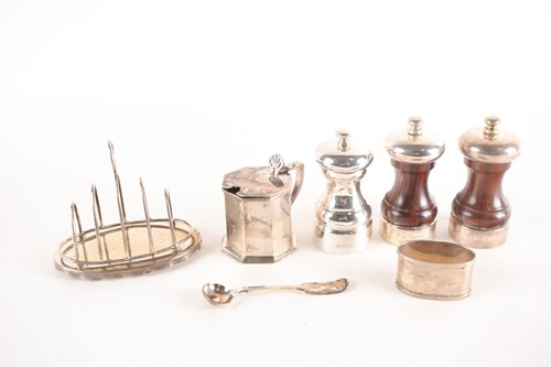 Lot 292 - A late Victorian silver four-section toast...