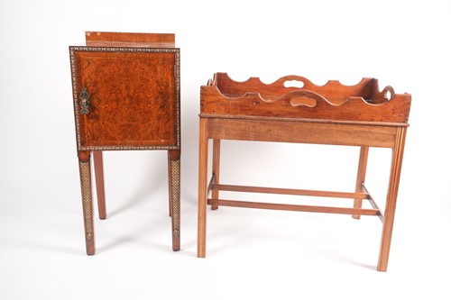 Lot 111 - A George III style mahogany butler's tray-top...