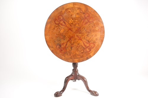 Lot 117 - A George III mahogany circular snap top tripod...