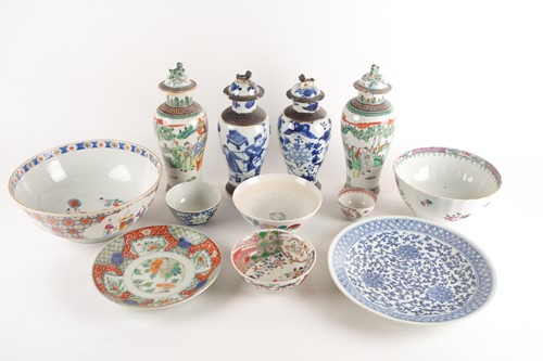 Lot 264 - Two pairs of late 19th century Chinese vases...