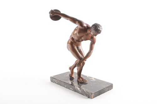 Lot 205 - An early 20th century patinated bronze. " The...