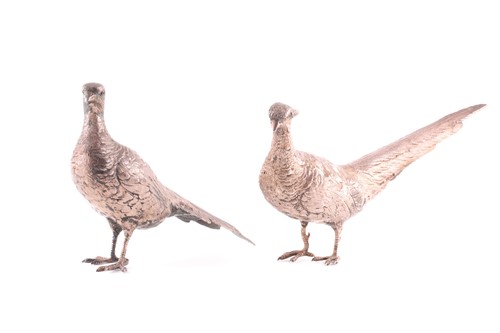 Lot 288 - A pair of 20th century silver cock and hen...