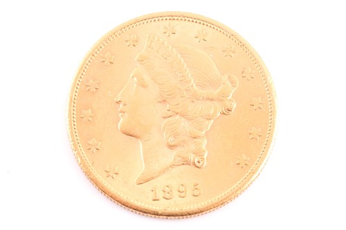 Lot 258 - An American 1895 gold twenty Dollar.