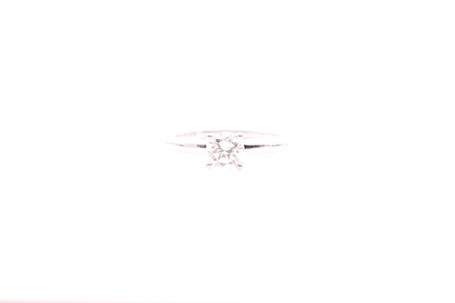 Lot 190 - An 18ct white gold and solitaire diamond ring,...