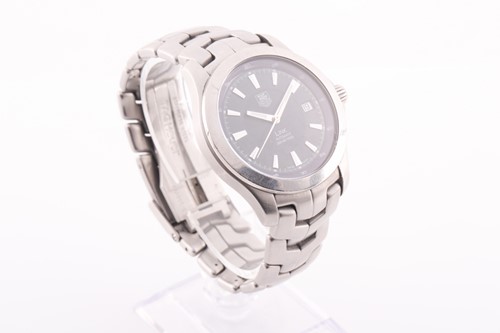 Lot 389 - A Tag Heuer link automatic stainless steel...