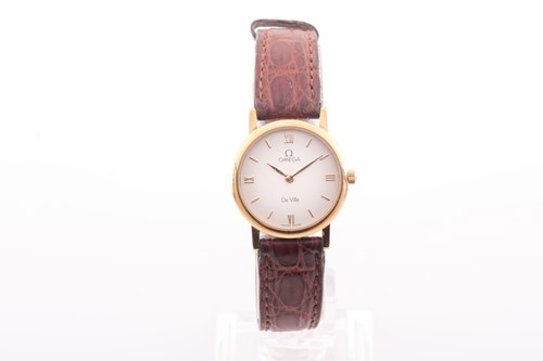 Lot 377 - An Omega De Ville 18ct yellow gold ladies...
