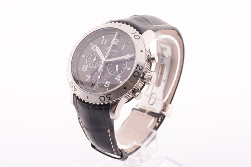 Lot 408 - A Breguet type xxi retour en vol stainless...