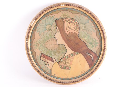Lot 78 - Jane Atché (1872-1937) French, 'Femme au Livre'...