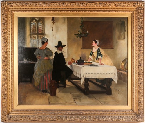 Lot 56 - W M Stanley, 'Between Two Fires', after the...