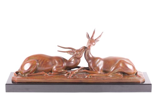 Lot 178 - Louis-Albert Carvin (1875-1951), a patinated...