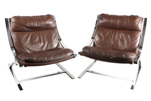 Lot 139 - A pair of vintage "Zeta" lounge chairs...