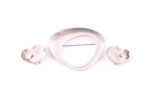 Lot 286 - A pair of George Jensen silver earrings in the...