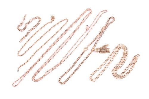 Lot 223 - A group of various gold jewellery items to...