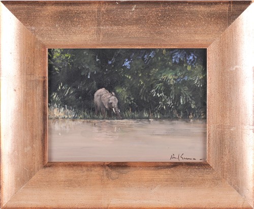 Lot 15 - Paul Gunn (British 1934 - ) "Young Elephant...