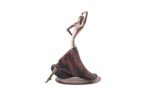 Lot 174 - Franz Hagenauer, a plated bronze and ebonised...