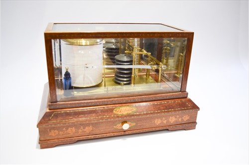 Lot 249 - An early 20th century oak barograph by Winter...