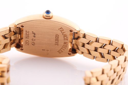 Lot 450 - Franck Muller Geneve, an 18ct yellow gold...