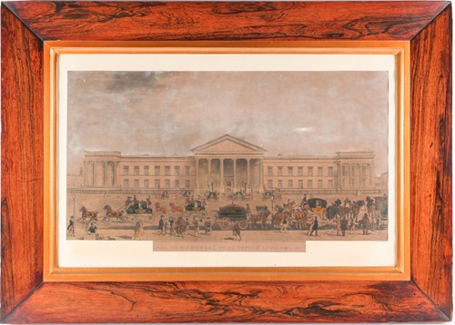 Lot 41 - A good William IV rosewood frame, containing a...