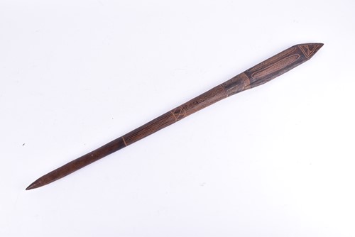 Lot 127 - A Polynesian chief or throwing stick, with...
