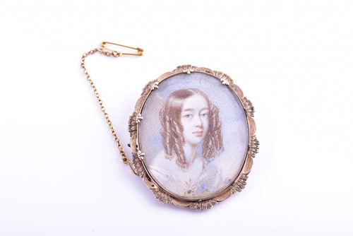 Lot 65 - An early 19th century portrait miniature in a...