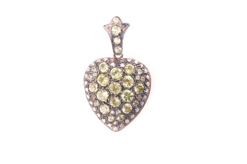 Lot 203 - A silver gilt, diamond, and peridot...