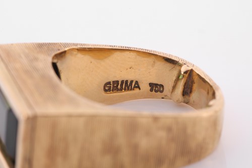 Lot 10 - Andrew Grima. An 18ct yellow gold, tourmaline,...