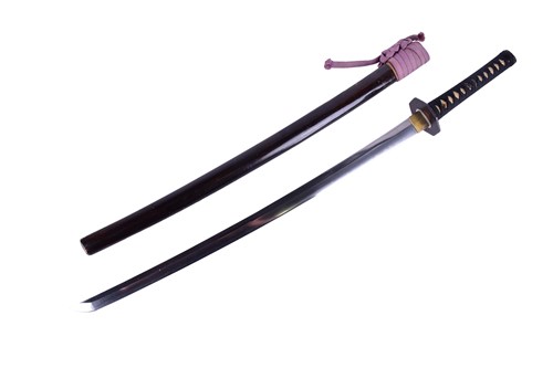 Lot 123 - A Japanese Katana and scabbard, Showa period....