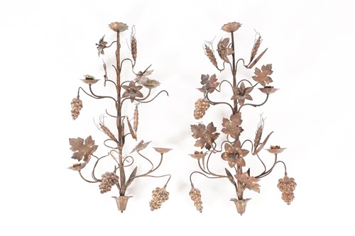 Lot 182 - A pair of 19th century gilt brass possibly...
