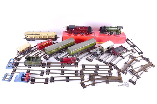 Lot 204 - A Hornby tinplate 'O' Gauge 4-4-0 clockwork...