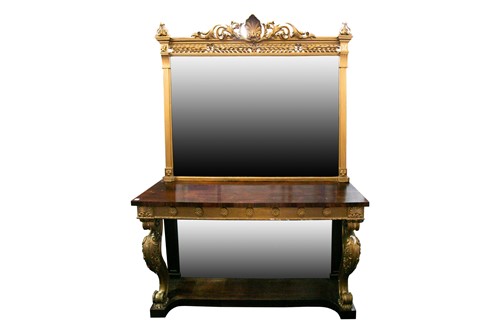 Lot 99 - An early 19th century figured rosewood and...