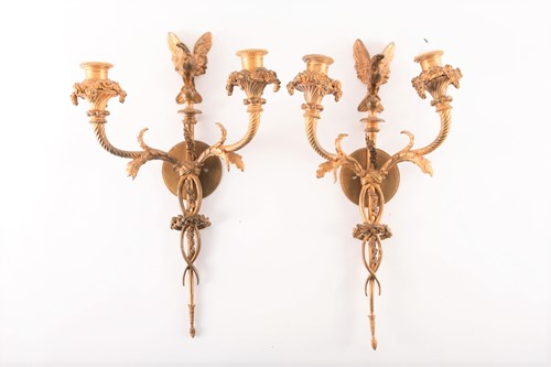 Lot 195 - A pair of early 19th century style ormolu two...