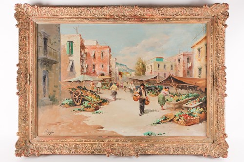 Lot 4 - 20th century Continental school, a market...